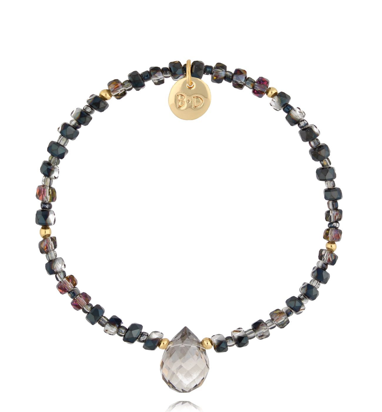 Bransoletka z szarymi kryształkami BTW2703