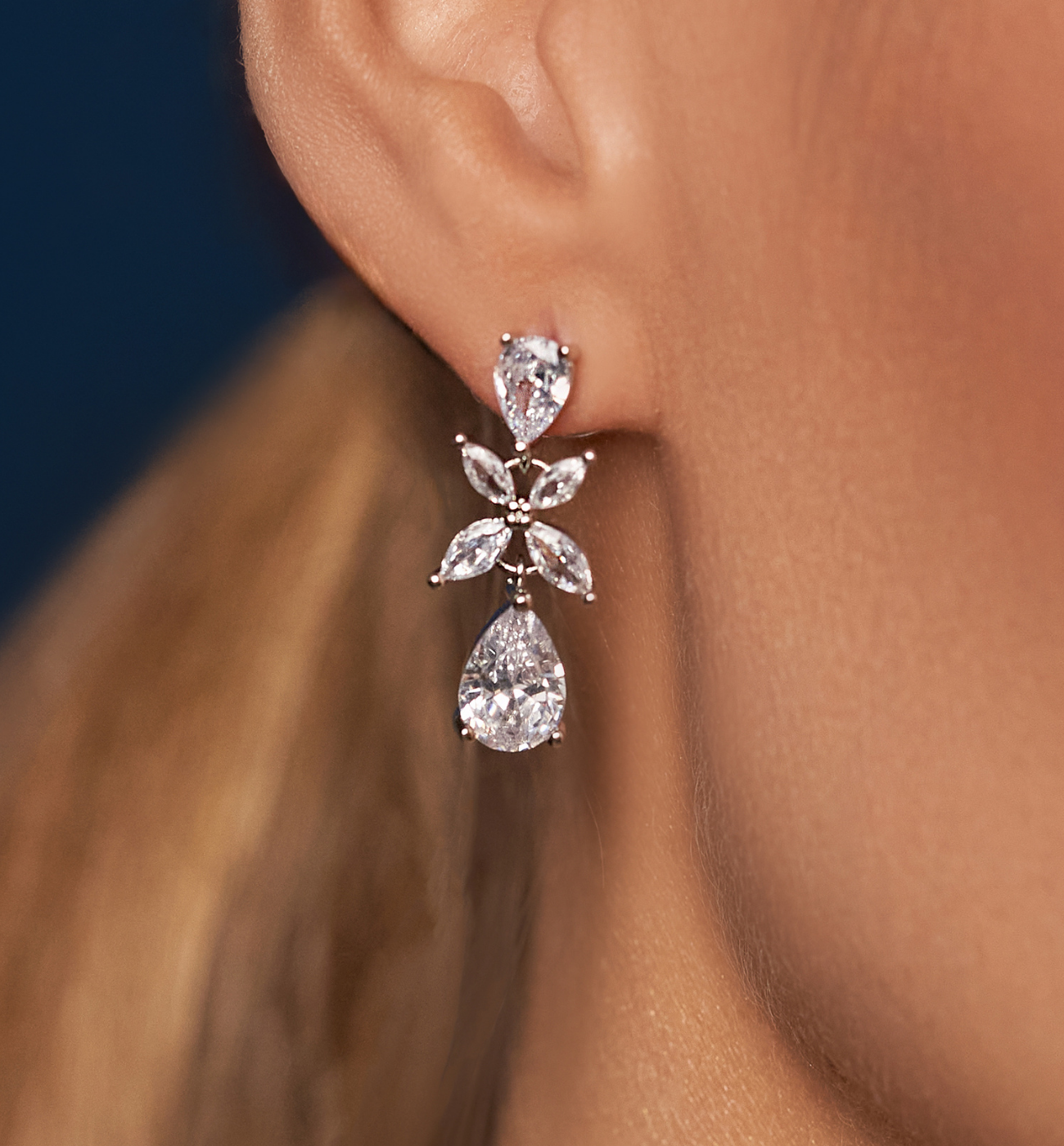 Kolczyki srebrne transparentne Ivanete KSS1615