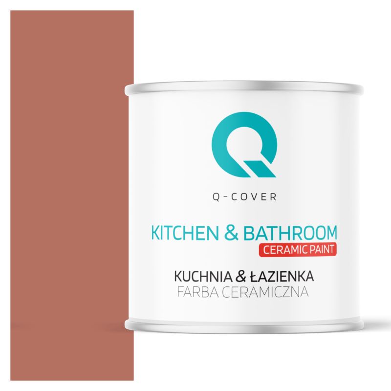 Farba Ceramiczna Kuchnia & Łazienka Q-Cover Ceglasty H4728 Głęboki Mat 2L