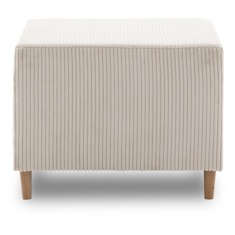 Pufa TYLETEGOTU tapicerowana PANORA sztruks beżowy 1 szt