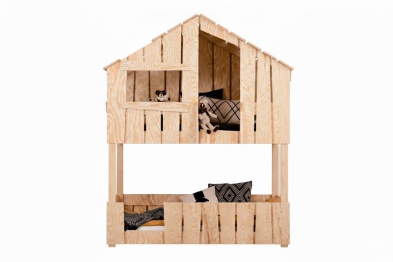 Łóżko piętrowe ADEKO Stolarnia TED 70x140 sosna 1 szt.