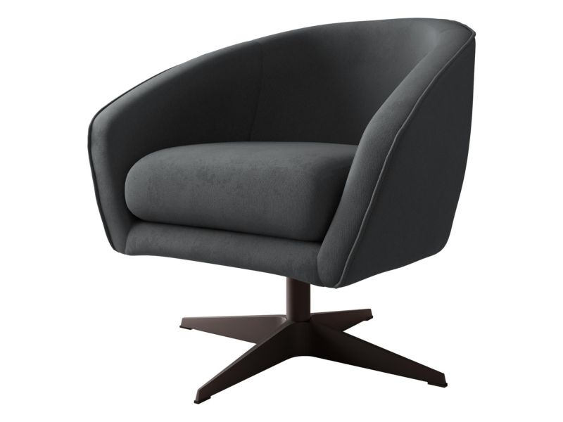 Fotel MIRJAN 24 wypoczynkowy Roma grafitowy 1 szt.