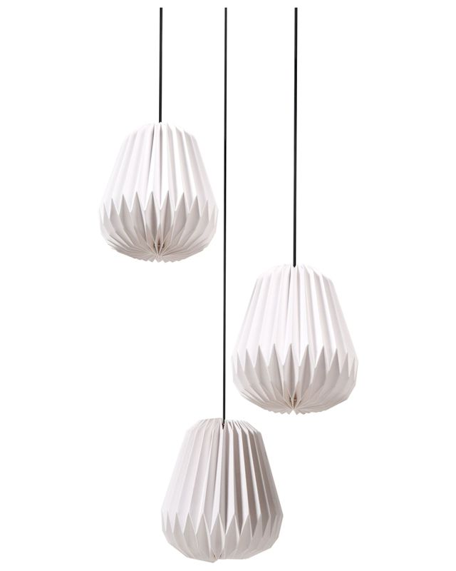 Lampa wisząca 3-punktowa Honde Papier Biały 1 szt.