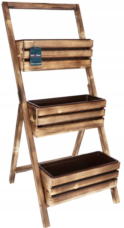 Kwietnik ogrodowy KOTARBAU drewniany z wkładem opalany 105 cm 1 szt.