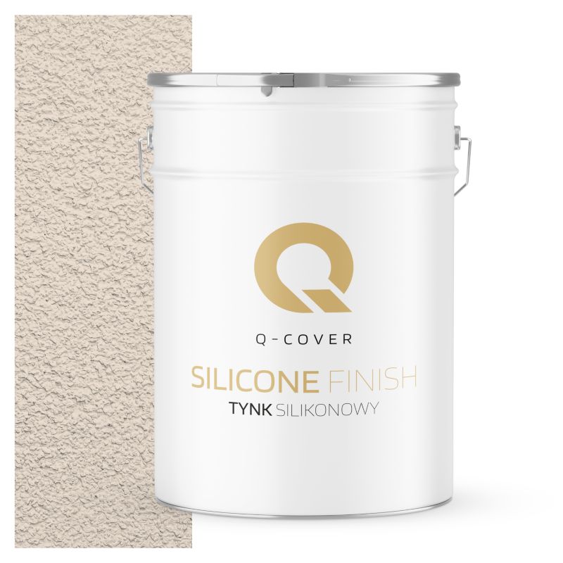 Tynk Silikonowy Elewacyjny Baranek 2.0mm Q-Cover Beżowy jasny F442 25KG