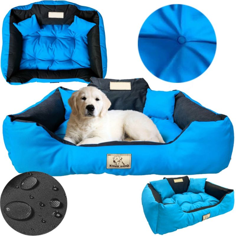 Legowisko dla psa personalizowane EDANTI 75x65 cm niebieskie 1 szt.