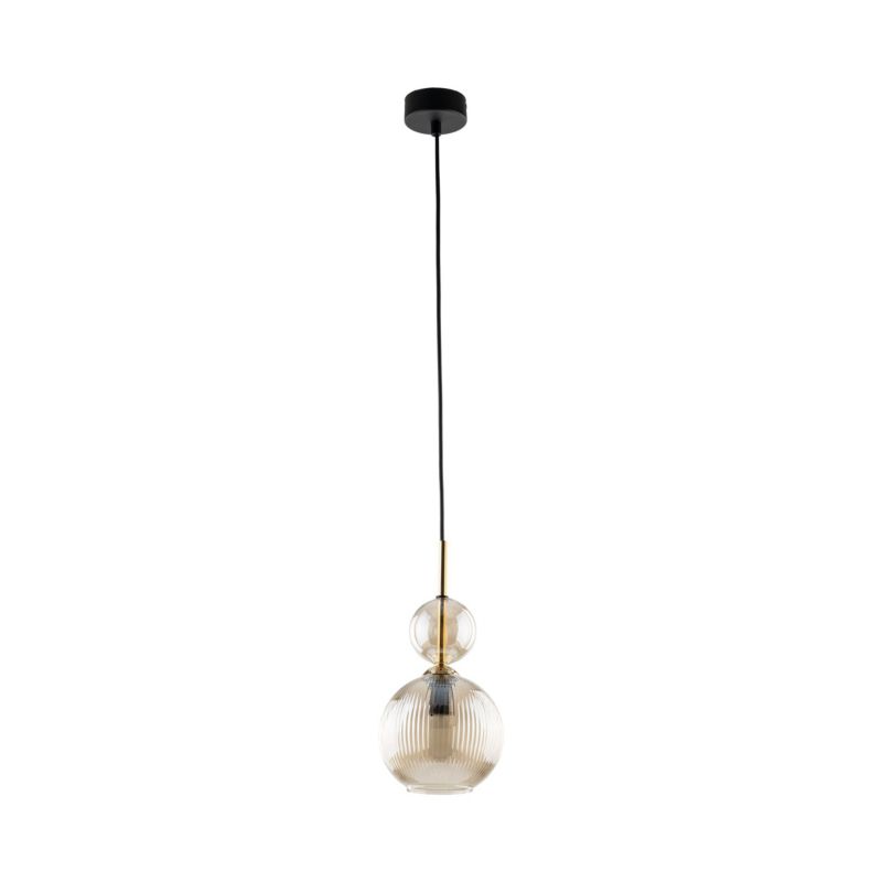 Lampa Wisząca Tk-Lighting Sophia Cognac 1Xe14 ryflowany klosz - 1szt.