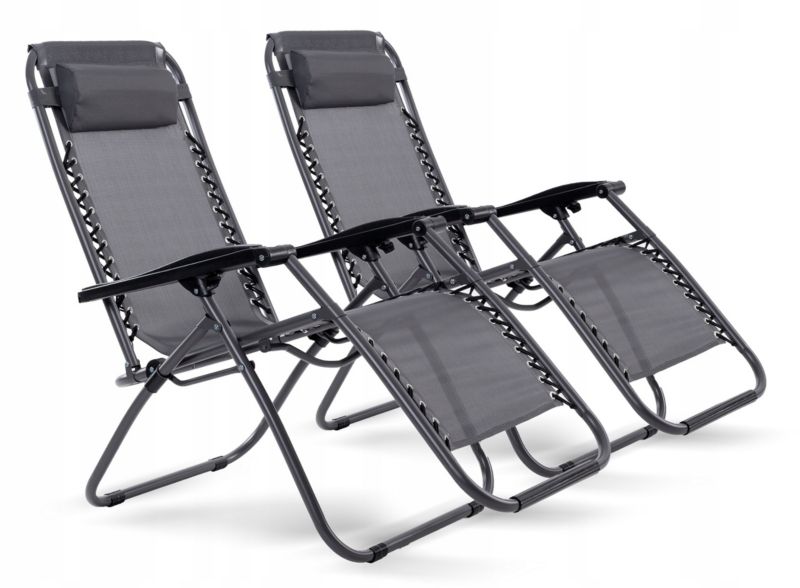 Komplet Leżaków Ogrodowych Corciano Zero Gravity Antracytowe 1kpl.