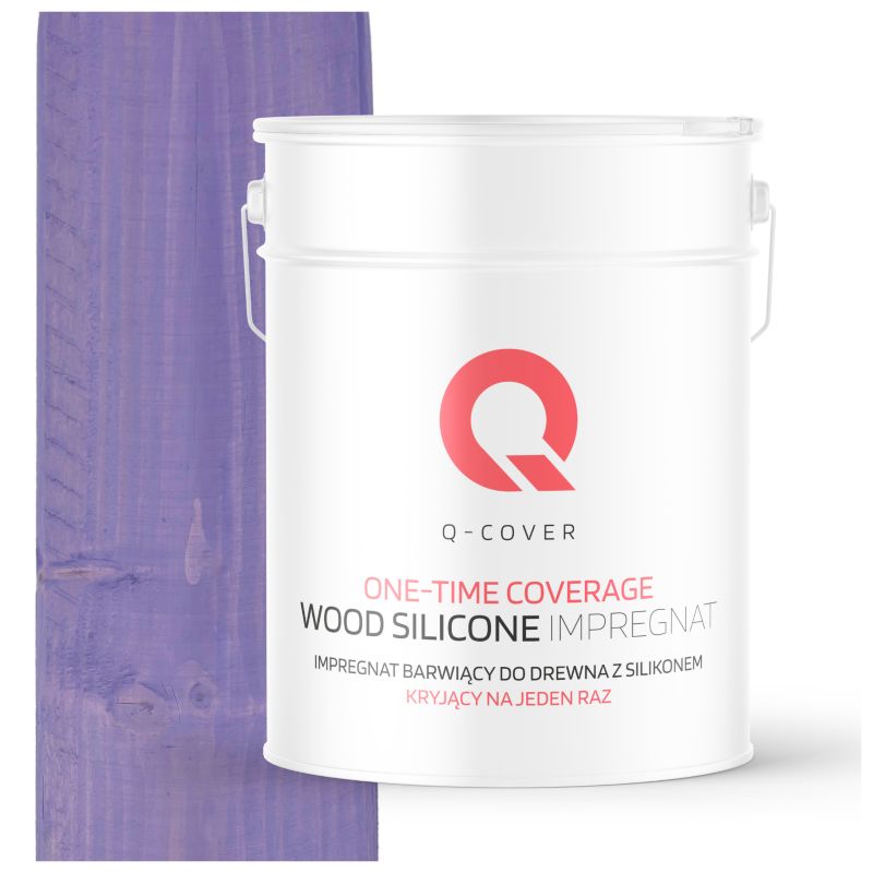 Impregnat Barwiący do Drewna z Silikonem Kryjący na Jeden Raz Q-Cover Lawendowy H2629 10L