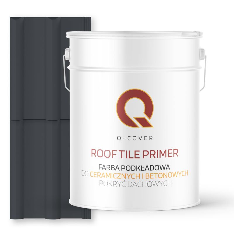 Farba Podkładowa do Dachów Ceramicznych i Betonowych Pokryć Dachowych Q-Cover Grafitowy RAL7024 10L