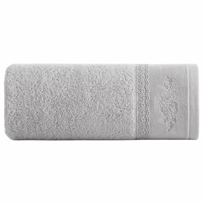 Ręcznik Kąpielowy Sisi Eurofirany Bawełniany Srebrny 50X90 Cm 1 Szt.