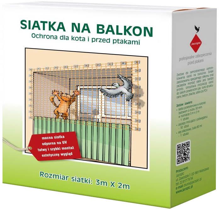 Siatka balkonowa 3 x 2 m