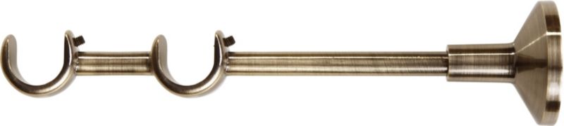 Wspornik karnisza podwójny antyczny mosiądz 19/19 mm