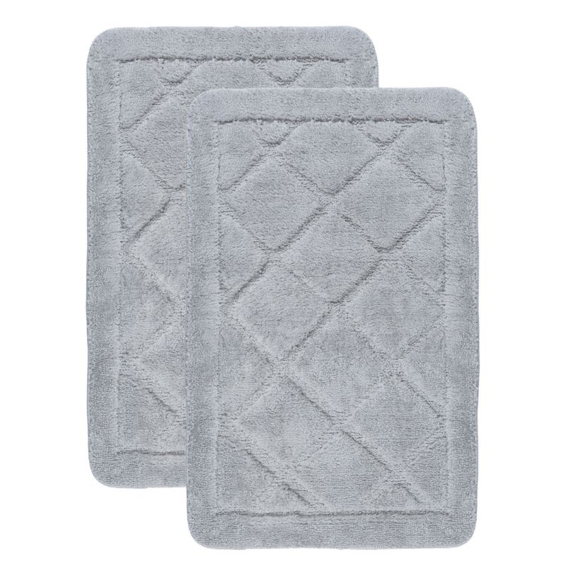 Zestaw 2szt Dywanik łazienkowy Soft 40x60 cm antypoślizgowy szary