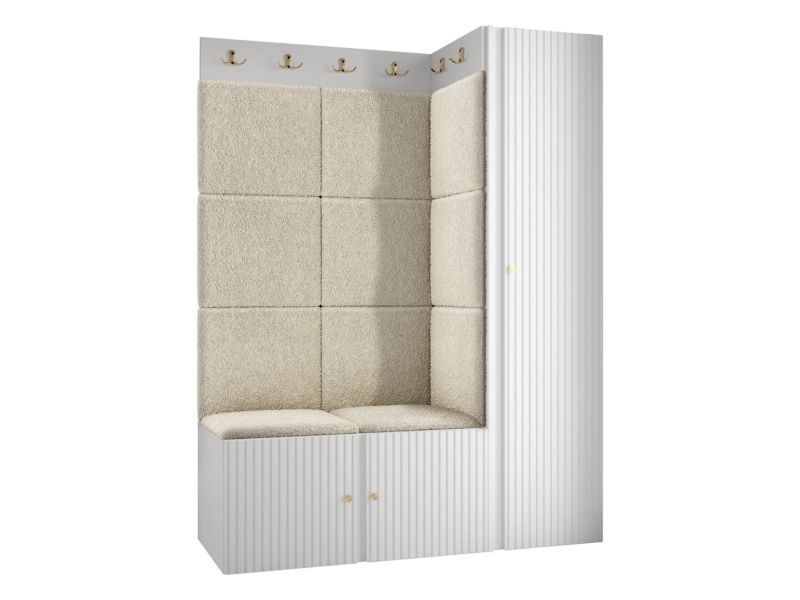 Zestaw MIRJAN 24 Orion Ryfel Slim IX biały + beżowa bukla 1 kpl.