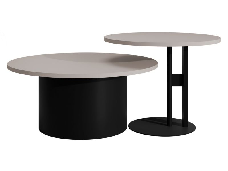 Stolik kawowy MIRJAN 24 Monar czarny + kaszmir 1 szt.