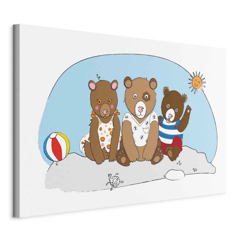 Obraz Artgeist Misie na plaży 60 x 40 cm flizelina 1 szt