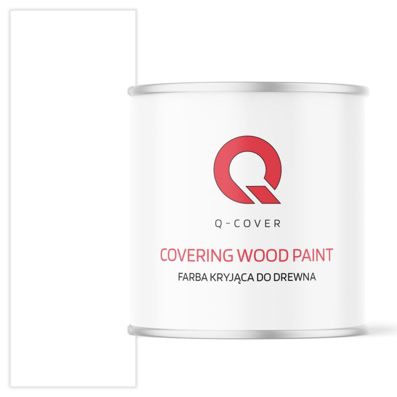 Farba Kryjąca do Drewna Q-Cover Biały Drogowy RAL9016 Satyna 2.5L