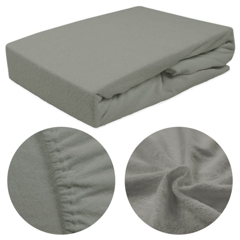 Prześcieradło frotte z gumką Darymex 200x220 kolor szary 1 szt.