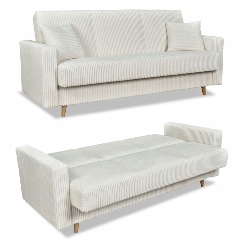 Wersalka kanapa do salonu z pojemnikiem rozkładana Family Meble Rene beżowy 1szt