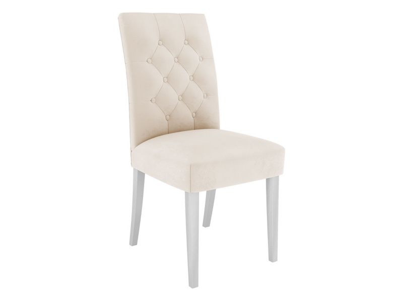 Krzesło MIRJAN 24 S85 biały półmat + kremowy 1 szt.