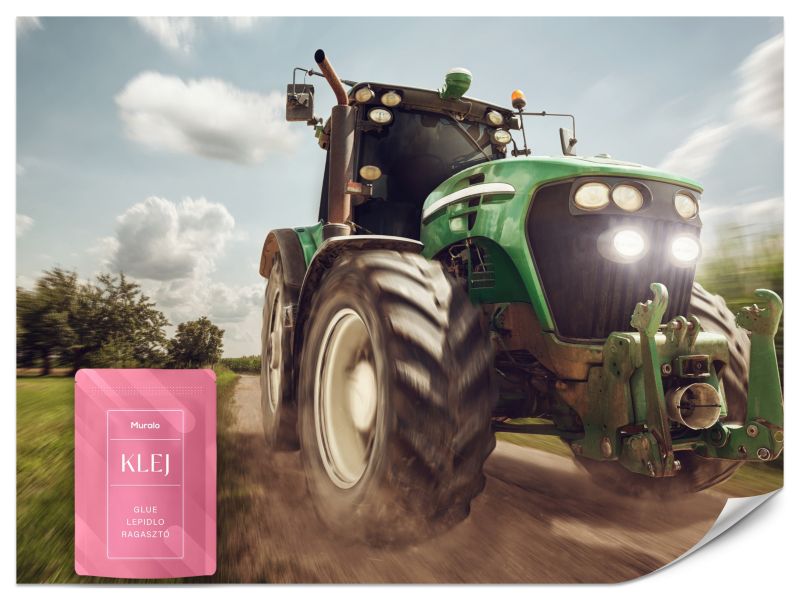 Fototapeta Muralo Pędzący Traktor Gospodarstwo Pole 350x256 cm 1szt.