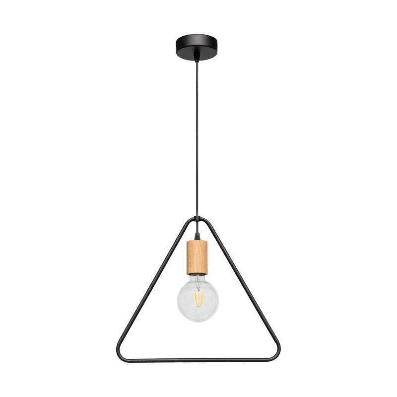 Drewniana Lampa Wisząca SPOT Light 1xE27 Max.60W Dąb Olejowany FSC z Dodatkiem Czerni, Polski Producent, 1 szt.