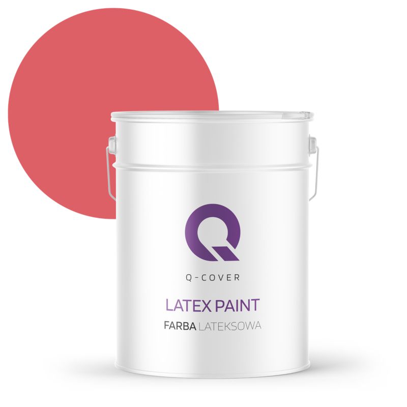 Farba Lateksowa Do Ścian i Sufitów Q-Cover Czerwony H3525 Głęboki Mat 10L