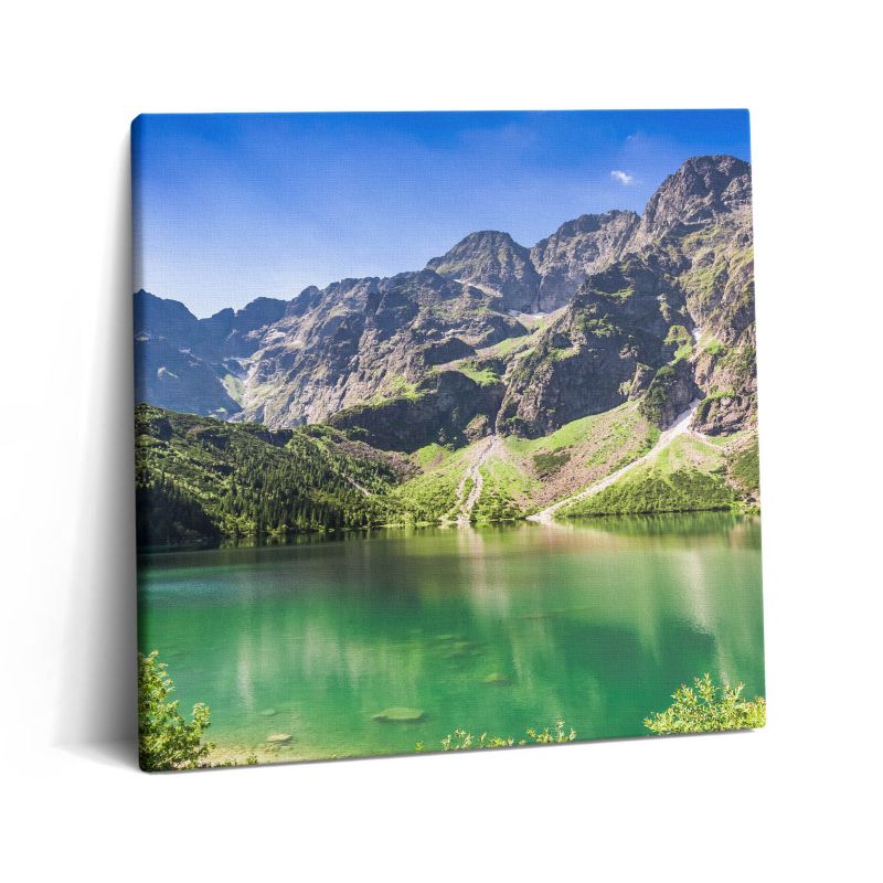 Obraz na płótnie Wallfluent 60x60 cm Jezioro góry las i natura 1 szt.