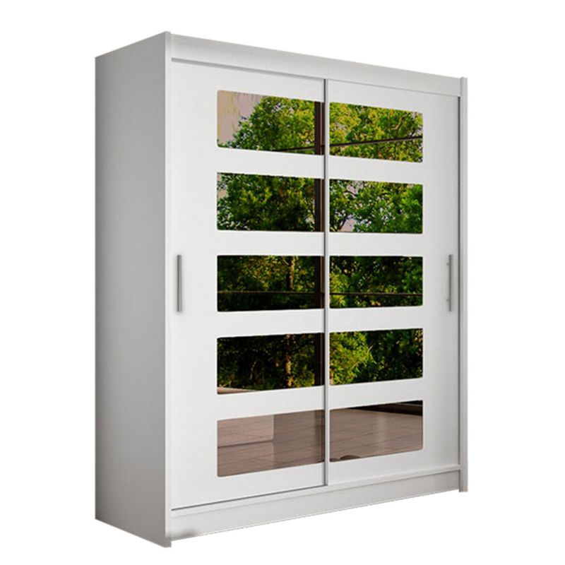 Szafa MIRJAN 24 z drzwiami przesuwnymi Presto V biały/lustro 1 szt.