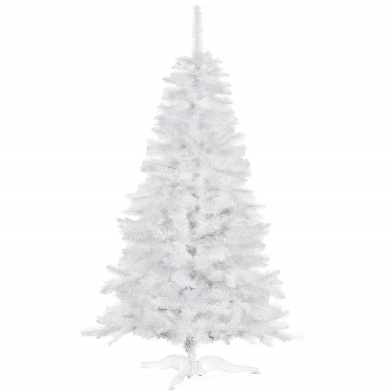 Choinka sztuczna jodła ze stojakiem Springos 220 cm nowoczesna białe 1 szt.