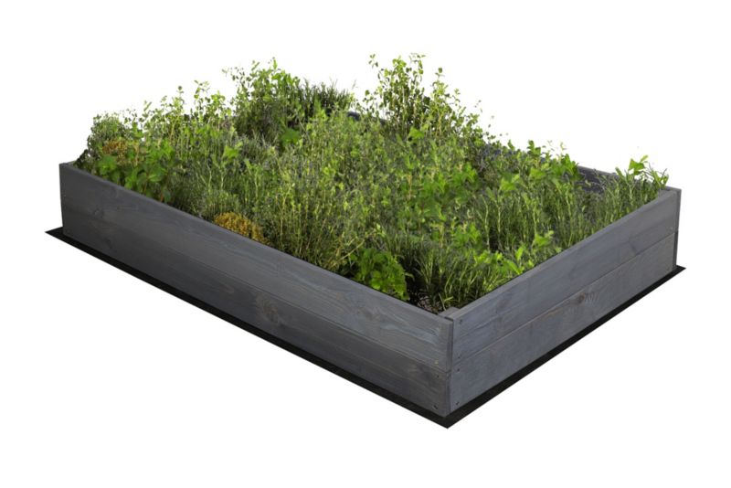 Skrzynia na warzywa MODO24 grządka szara impregnacja 18x120x80 cm 1 szt.