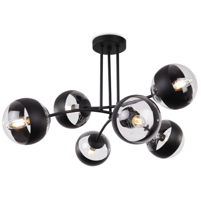 Lampa sufitowa wisząca Light Home LH Toledo 6x E14 40W czarny 1szt.