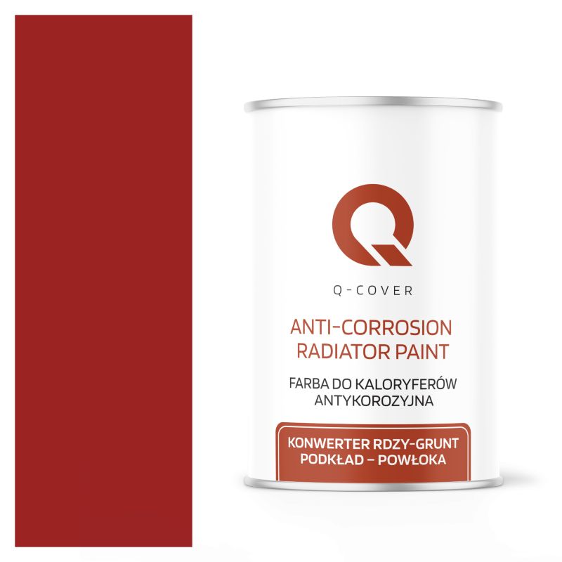 Farfa do Kaloryferów Antykorozyjna Q-Cover Czerwony sygnałowy RAL3001 Mat 1L