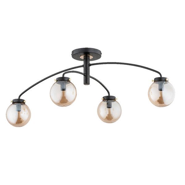 Lampa sufitowa Alfa WIRAL czarna-stare złoto 4xE14x10W wym:34x96x50cm IP20 -1 szt.