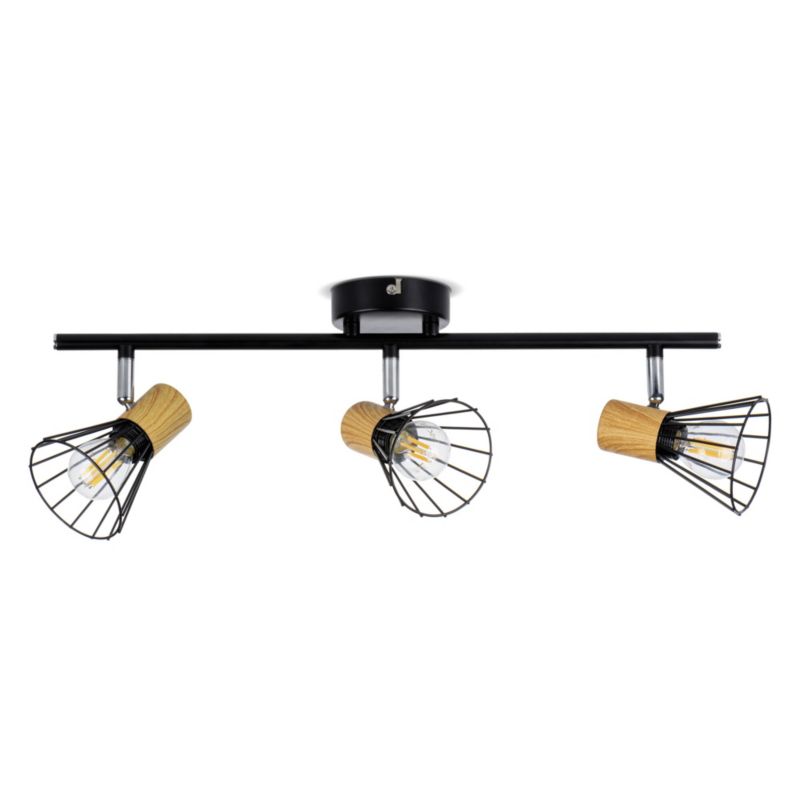 Lampa sufitowa LightLogic LL COYE EL-3I E14 66211 ścienna drewniana spot regulacja 1 szt.