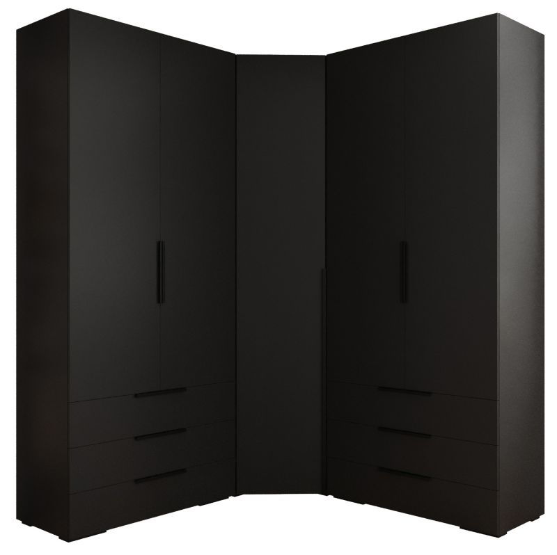 Garderoba wysoka do przedpokoju Abiks INOVA 1 Z7 czarny+czarny 1szt.