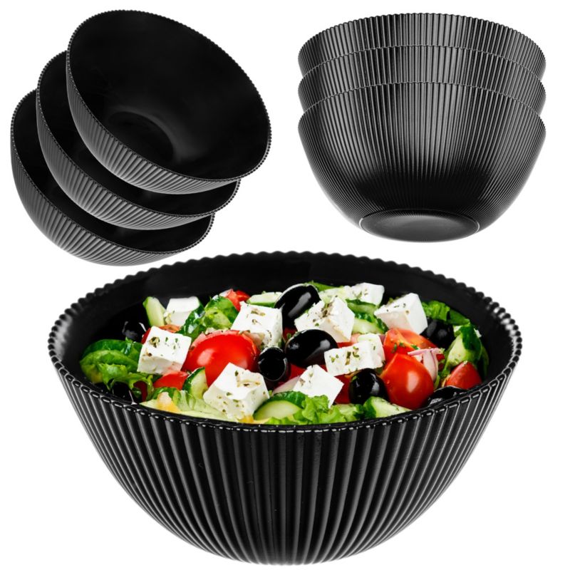 Salaterka KADAX Szklana Czarna 20.3cm 3 szt.