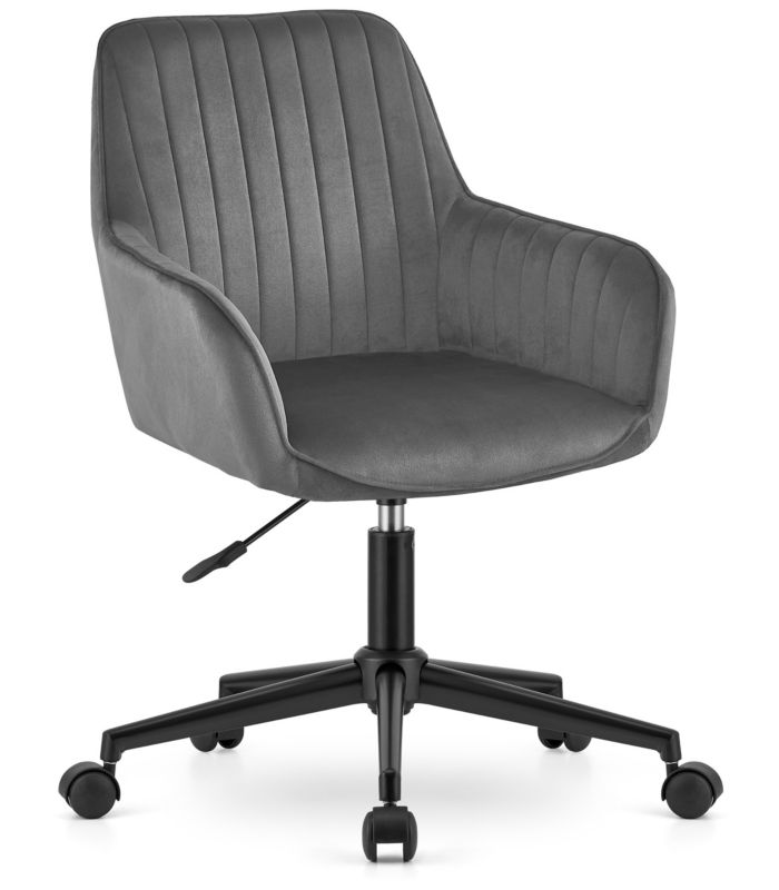 Fotel obrotowy Extreme ciemny szary obrotowy krzesło biurowe regulowane aksamitne 1 szt.