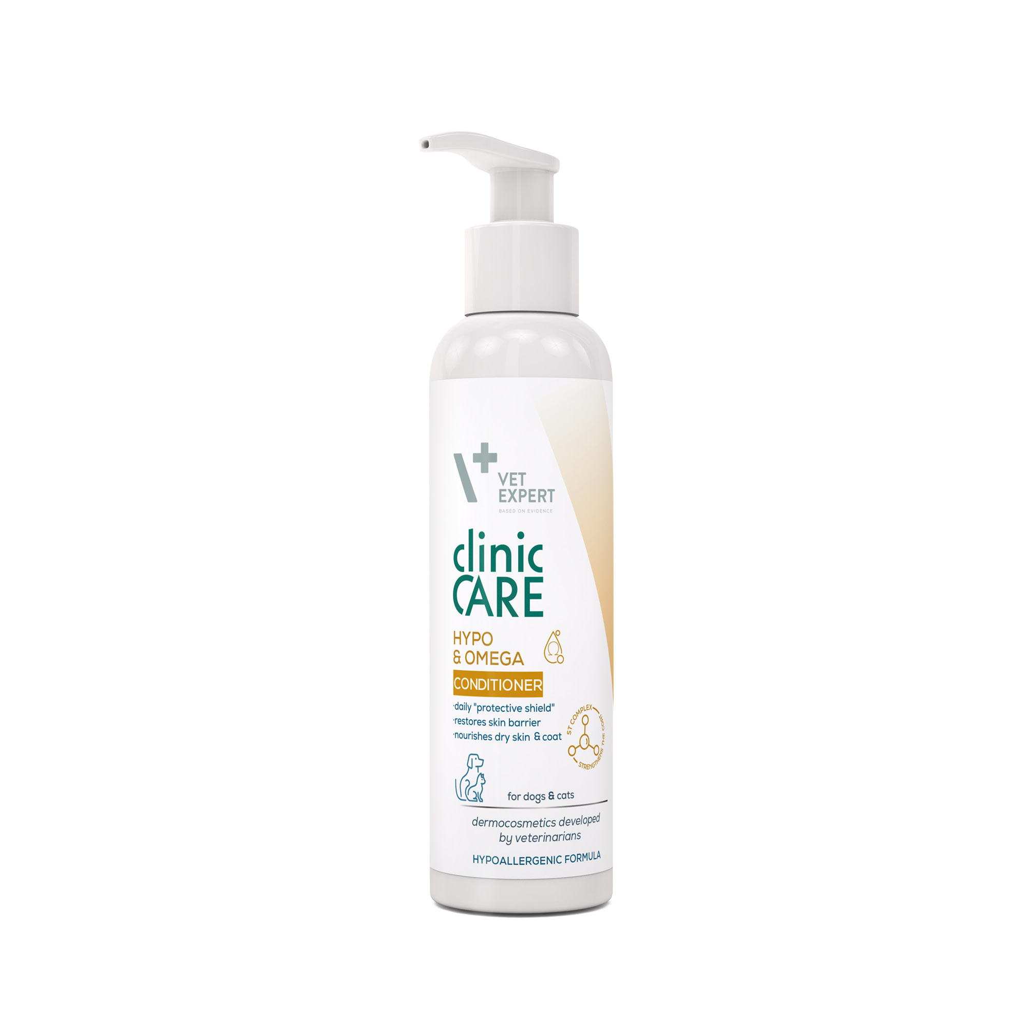 VET EXPERT Clinic Care Hypo & Omega Conditioner - emolientowa odżywka dla psów i kotów 150 ml