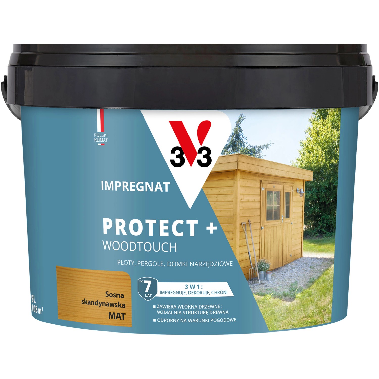 V33 Impregnat Protect+ sosna skandynawska 9L