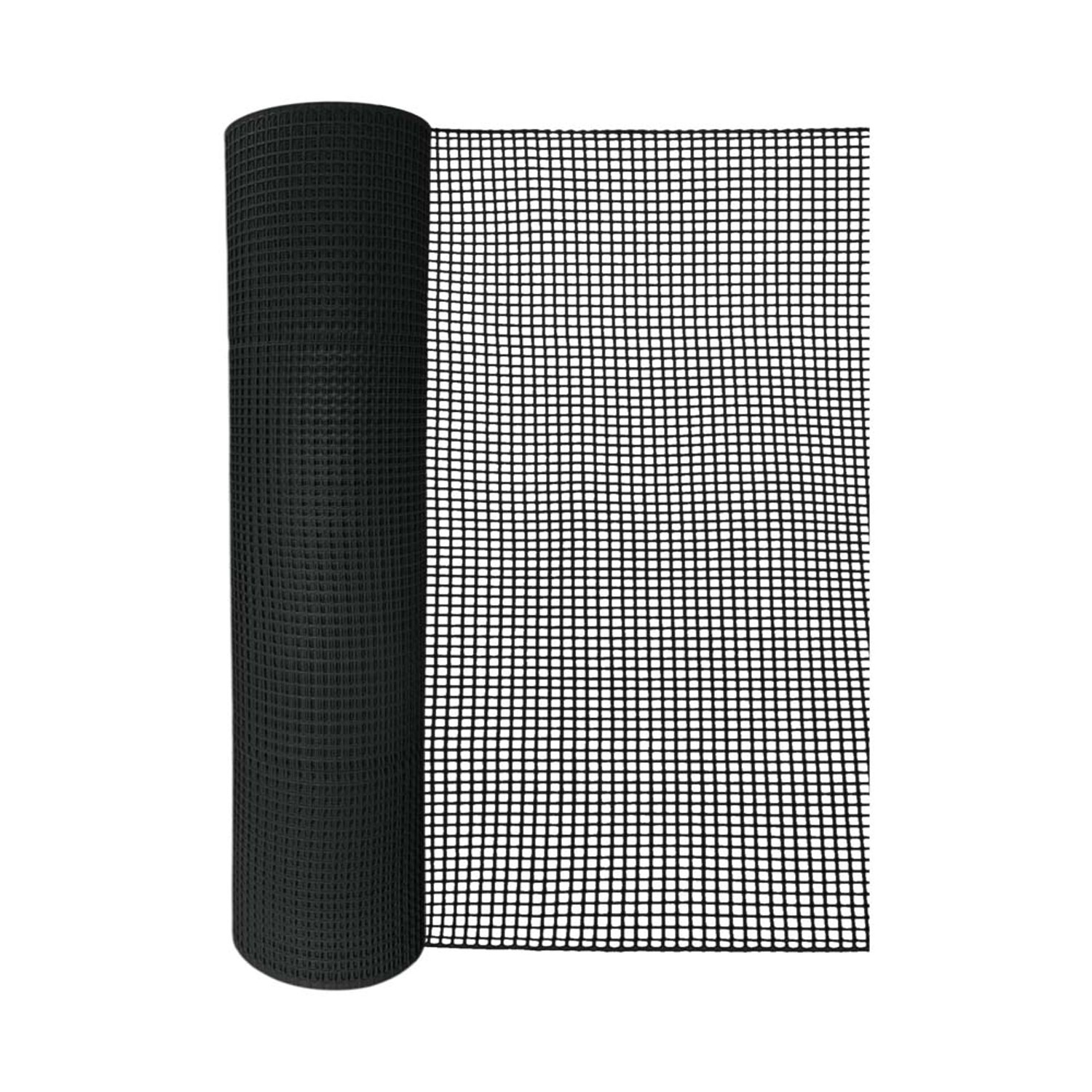 Siatka plastikowa 265g/m2 ocz. 15 x 15 mm, czarna - 1 m