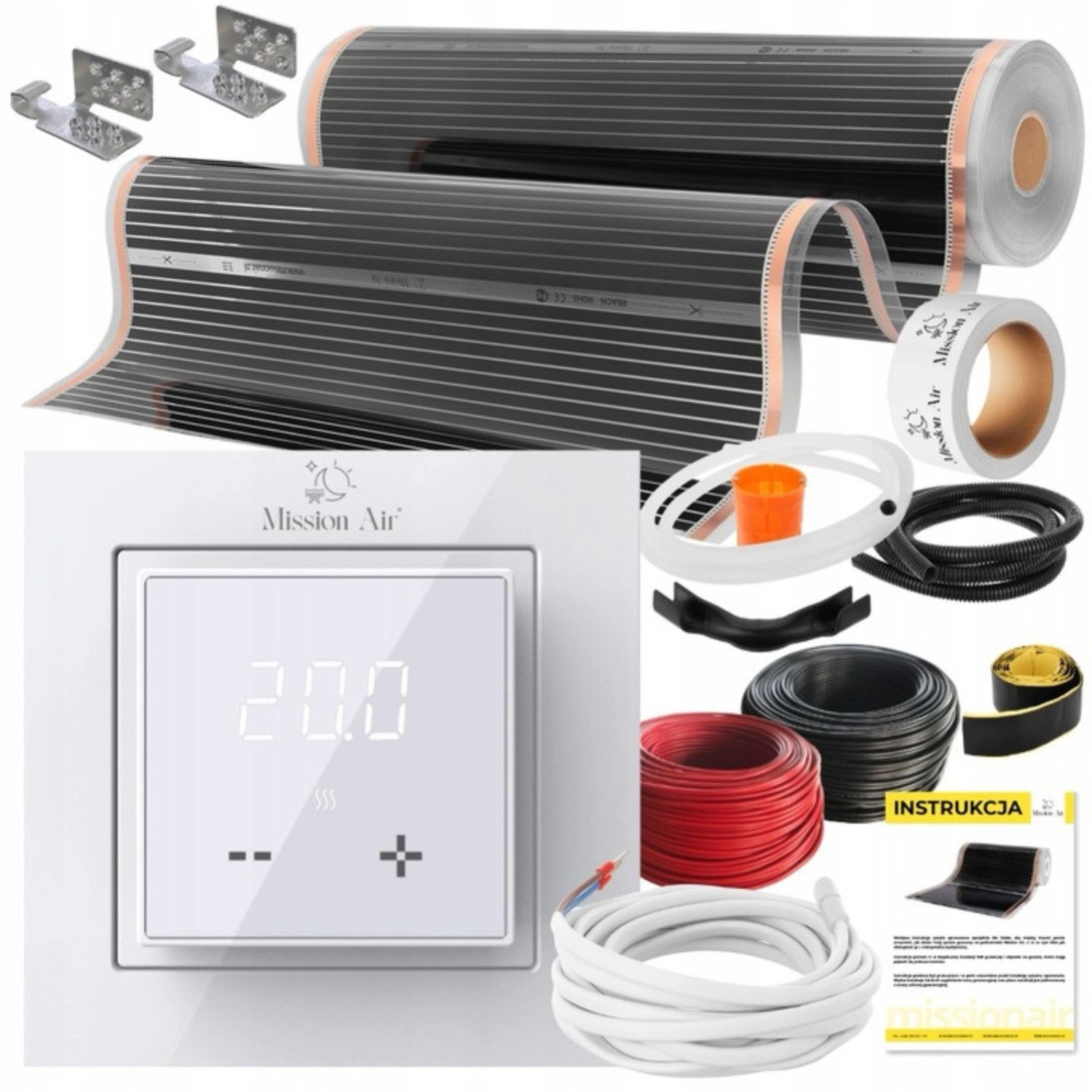 Mission Air Zestaw na podczerwień Silver 100 +Aries White 2m2