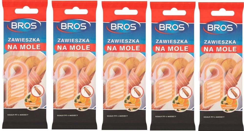 5x zawieszka na mole Bros, kwiat pomarańczy, 1 sztuka