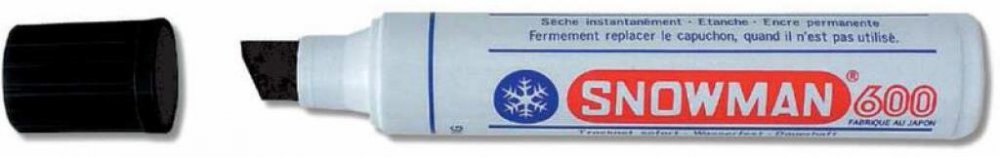 Marker permanentny Snowman Jumbo 600, ścięta, czarny