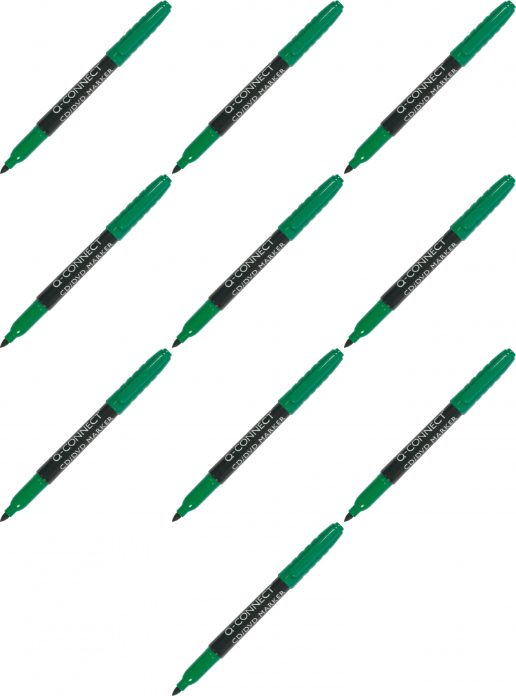 10x Marker do płyt CD i DVD Q-Connect, okrągła, 1mm, zielony