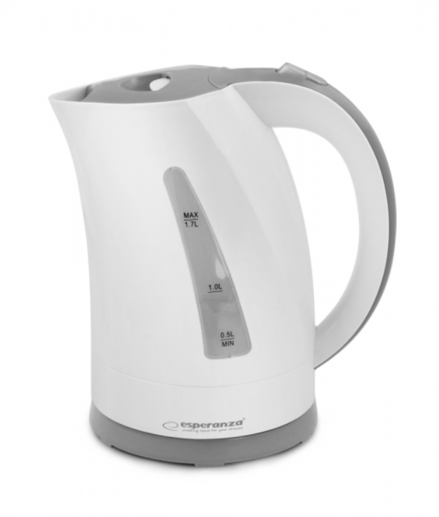 Czajnik elektryczny Esperanza Amazon EKK022, 1.7l, biało-szary