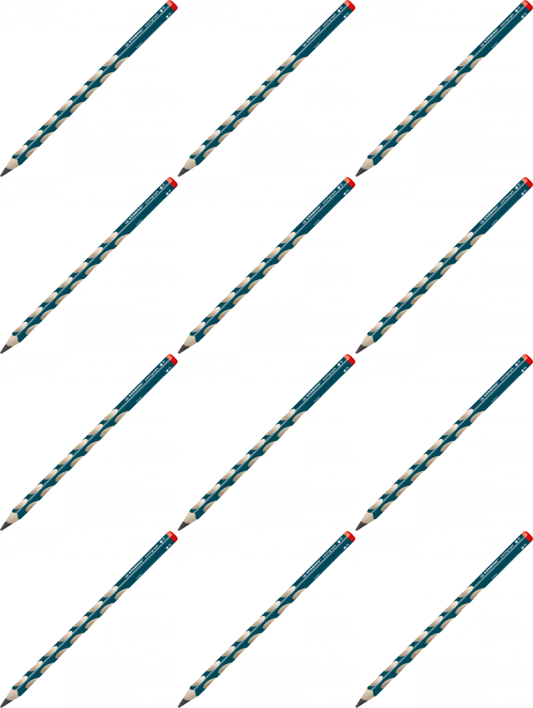 12x Ołówek Stabilo EASYgraph, HB, dla praworęcznych, morski