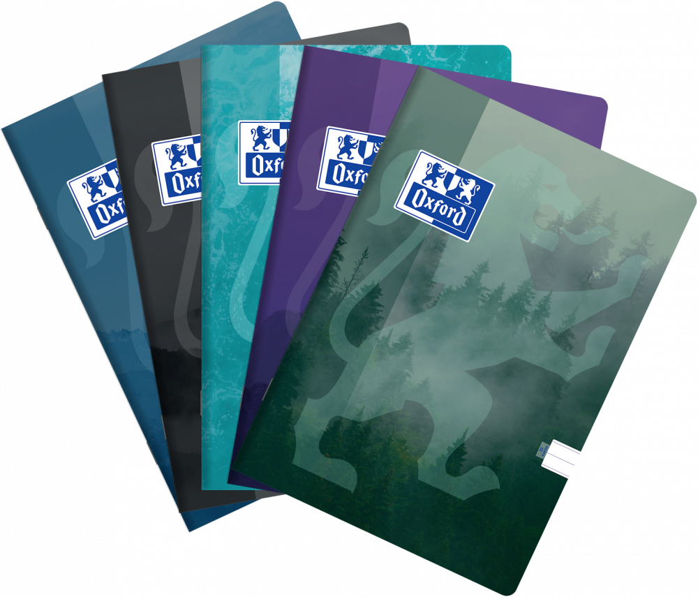 5x Zeszyt w linie Oxford Teen, A5, miękka oprawa, 32 kartki, mix wzorów