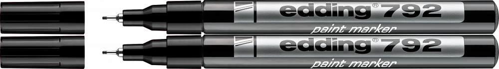 2x Marker olejowy edding, 792, okrągła, 0.8mm, czarny